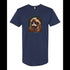 BELLA CANVAS MEN'S LONG BODY URBAN TEE 3006 Minimalistic illustration of character of cat. Bad morning